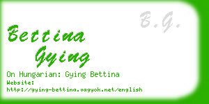 bettina gying business card